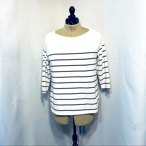 A NEW DAY Womans Black & White Striped Knit Top Long Sleeves PLUS SIZE 2X - Picture 7 of 7